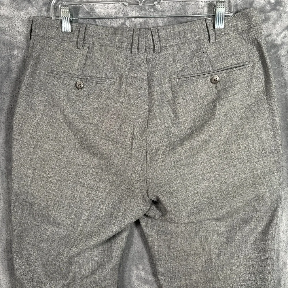 Suitsupply Brescia Dress Pants Men 34x28 Gray Suit Trousers Wool Slim Flat Front